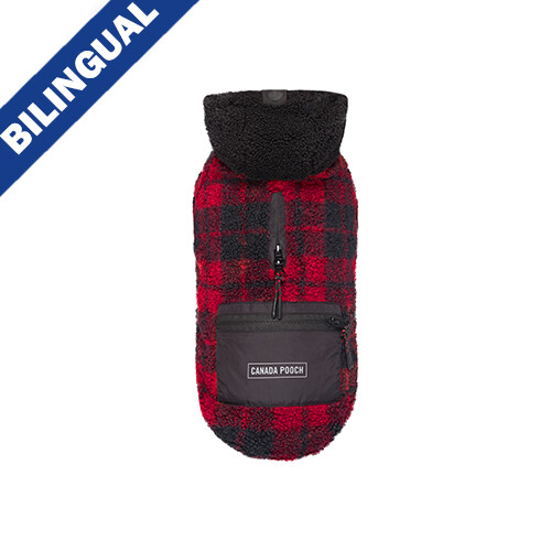 Canada Pooch - Cool Factor / Hoodie Plaid Rouge, Taille: 8