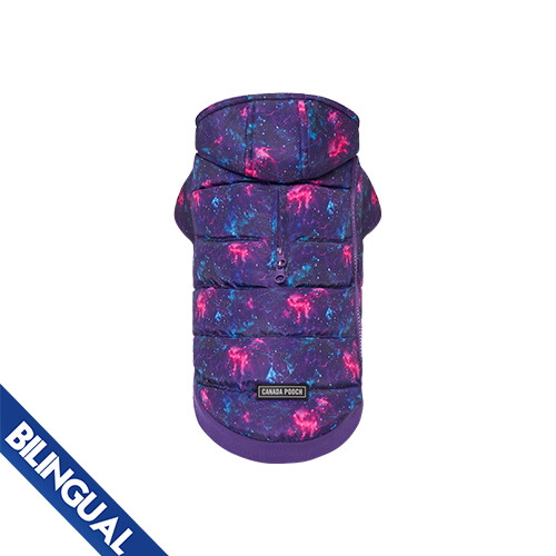Canada Pooch - Prism Puffer Galaxy - Manteau bouffant mauve 8&#39;&#39;