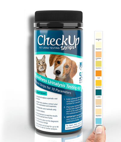CheckUP - Trousse d&#39;analyse d&#39;urine pour chien et chat