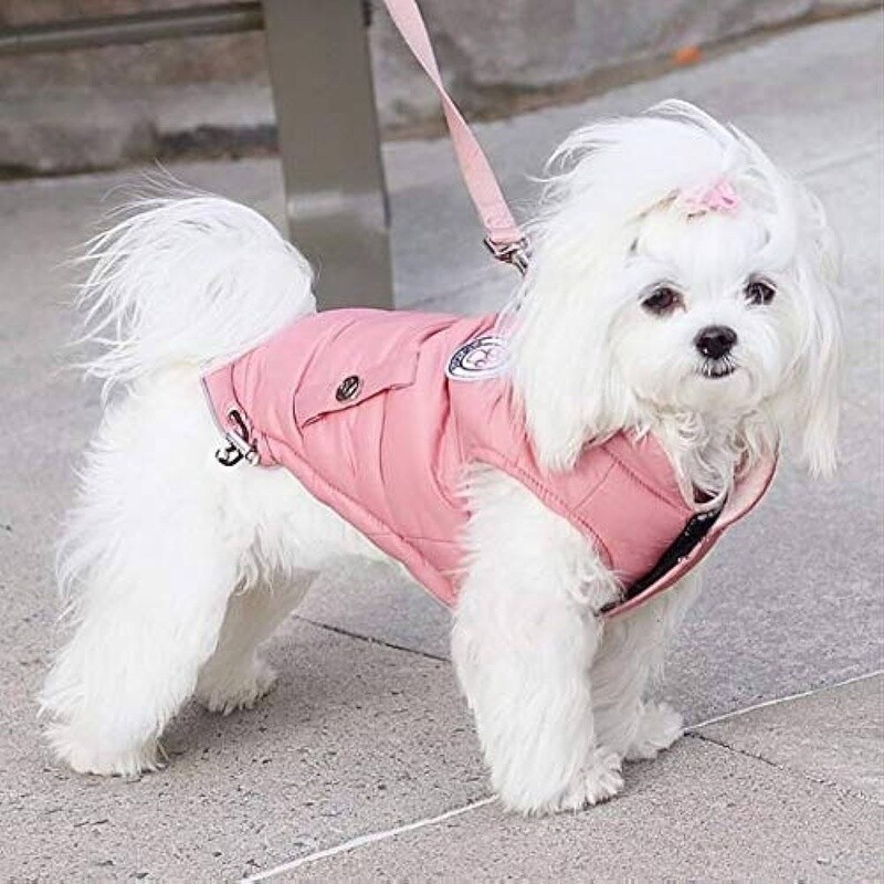 foufou Dog Manteau réversible pour chien, Couleur: Rose, Taille: XS/S