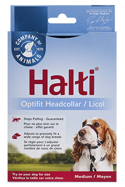 Halti - Optifit Licou pour chien / Noir &amp; Rouge, Taille: Moyen