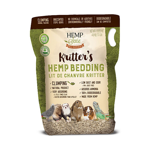 Hemp Sens Kritter's Animal Litière de chanvre pour rongeur - 10 lb