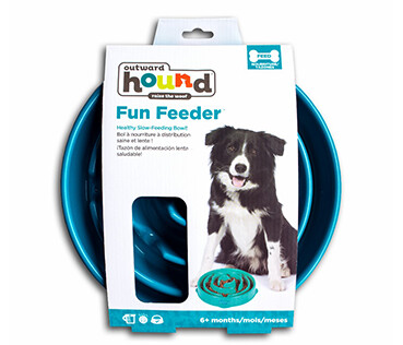 Outward Hound Fun Feeders Bol ralentisseur pour chien, Couleur: Turquoise, Taille: Standard