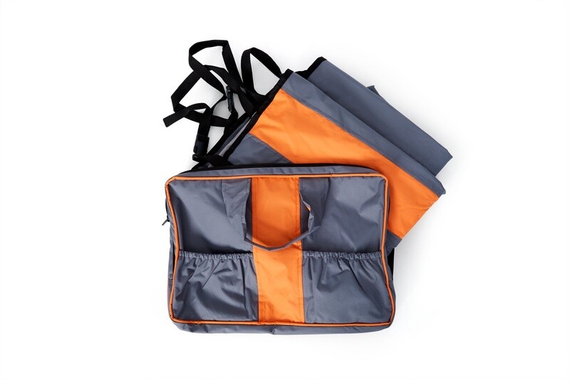 Bud'z - Housse de protection pour sièges d'auto / Gris et orange (53"x63")
