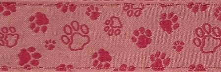 Hunter - Laisse de nylon rose avec pattes - 1'' x 48''