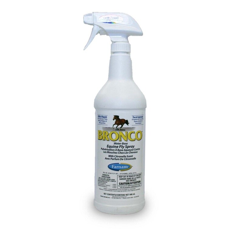 Bronco - Répulsif à insectes pour chevaux / Vaporisateur 946ml