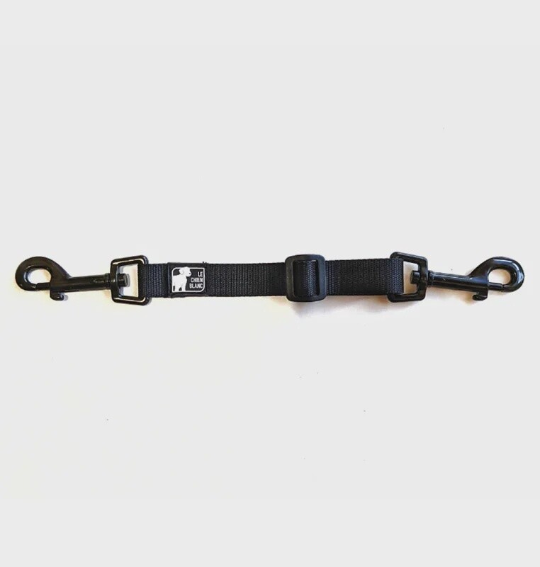 Le Chien Blanc sangle de sécurité ajustable à 2 attaches, Couleur: Noir