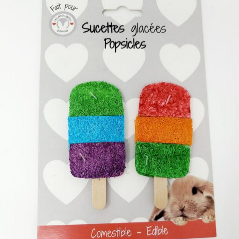 Petits lapins d'amour - Sucettes glacées à gruger