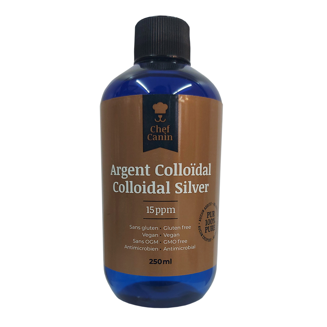Chef Canin - Argent colloïdal / 15 ppm, Format: 250 ml