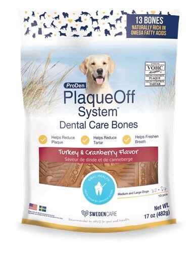 Plaque Off - Os dentaires pour chiens - 482 g, Saveur: Dinde