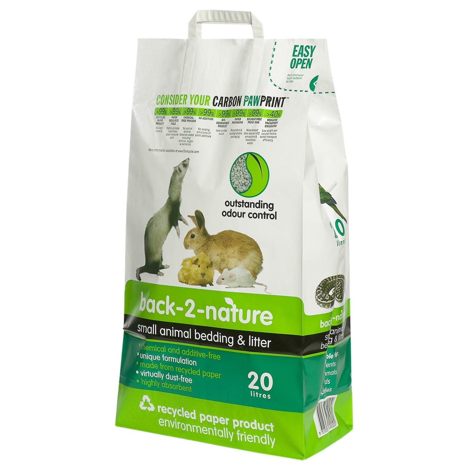 BACK-2-NATURE Litière pour petits animaux - 20L