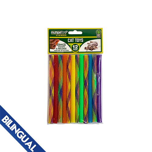 Multipet - Pailles jouet pour chats - 12/pqt