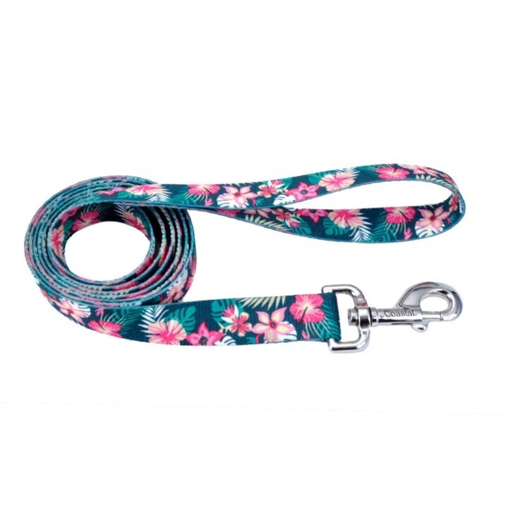 Coastal Styles laisse pour chien - 1&quot; x 48&quot; (4&#39;), Couleur: HTF - Fleurs tropicales