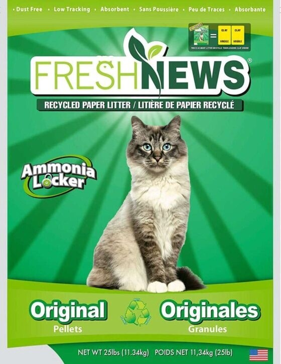 FreshNews Litière de papier recyclé / 25lb