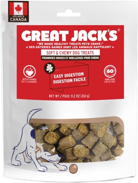 Great Jacks - Gâteries tendre pour chien / Digestion - 9.2 oz