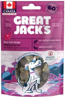 Great Jack&#39;s - Gâteries tendre pour chien / Foie sans grain, Format: 7 oz