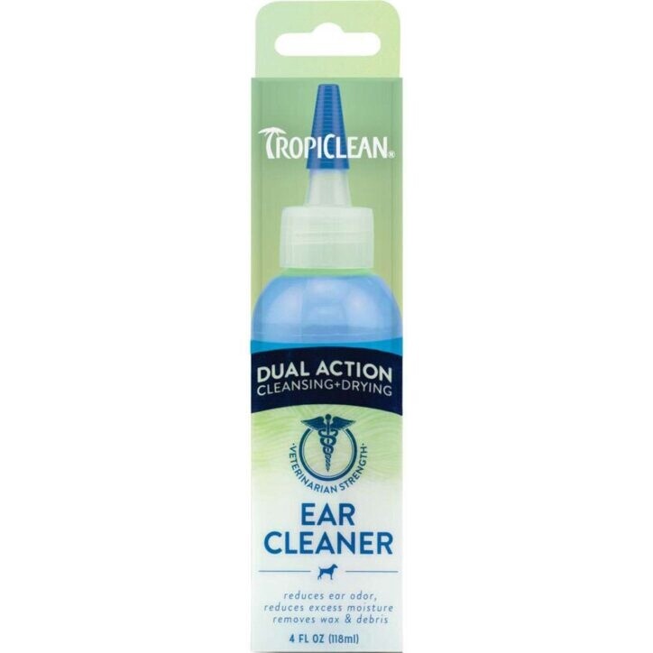 Tropiclean - Nettoyant pour oreilles double action / 4 oz