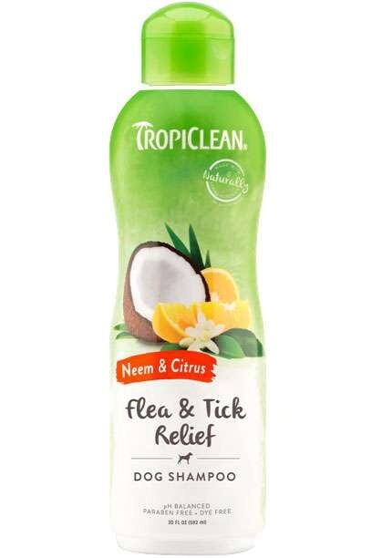Tropiclean Shampoing contre les démangeaisons de puces - Neem &amp; agrumes / 20 oz