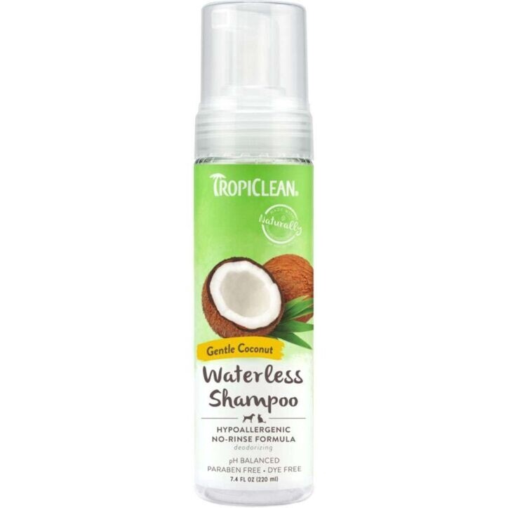 Tropiclean Shampoing sec hypoallergénique - Noix de coco / 7.4 oz