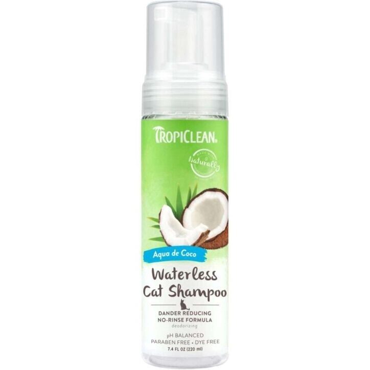 Tropiclean  Shampoing sec Contrôle des pellicules pour chat - Noix de coco / 7.4 oz