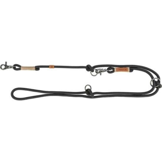 Trixie Be Nordic - Laisse ajustable en corde, Taille: S-M, Couleur: Noir