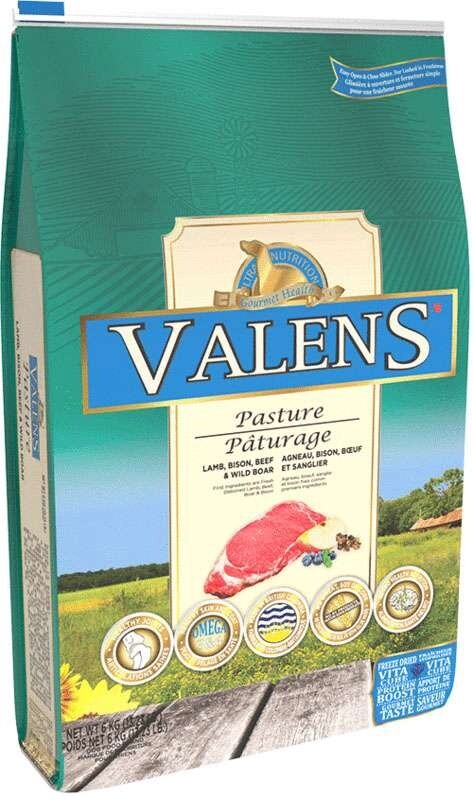 Valens - Chien toutes étapes de vie pâturage/Agneau, bison, boeuf &amp; sanglier, Format: 6 kg