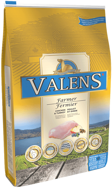 Valens - Chien toutes étapes de vie fermier/Poulet &amp; dinde - 11 kg