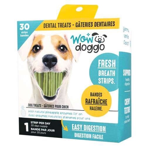 Wow Doggo Chips dentaires 5&quot; Menthe vanille (30 un)