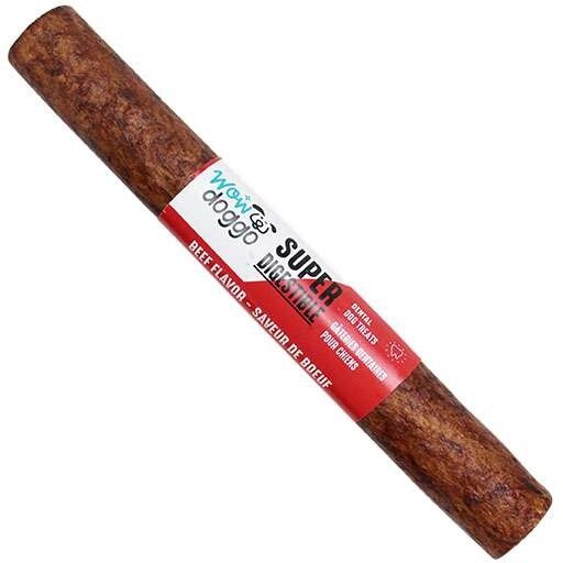 Wow Doggo grand tube 9&quot; - Unité, Saveur: Bœuf