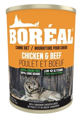 Boréal - Conserve pour chiens/Poulet &amp; boeuf sans grain - 690gr