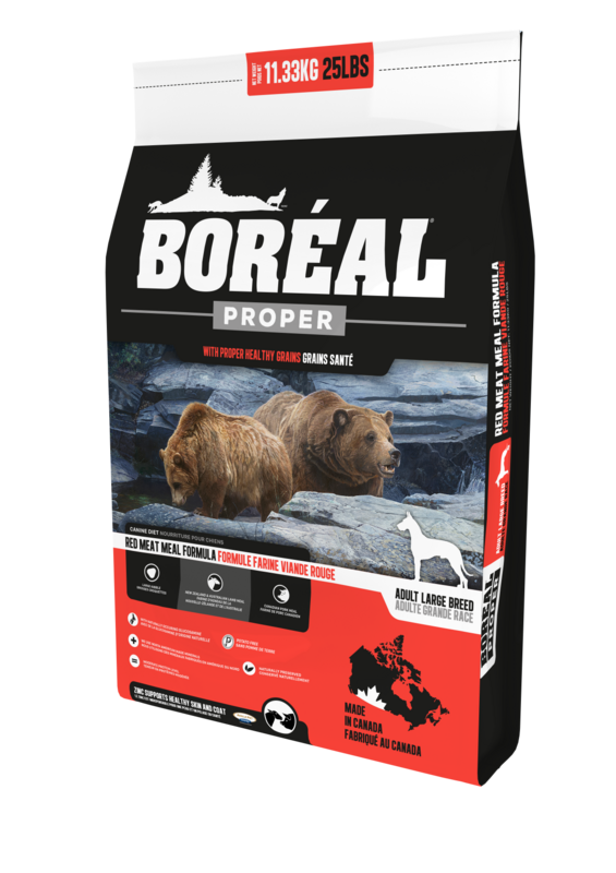 Boréal Proper - Chien de grande race/Viande rouge grains santé - 11.33kg