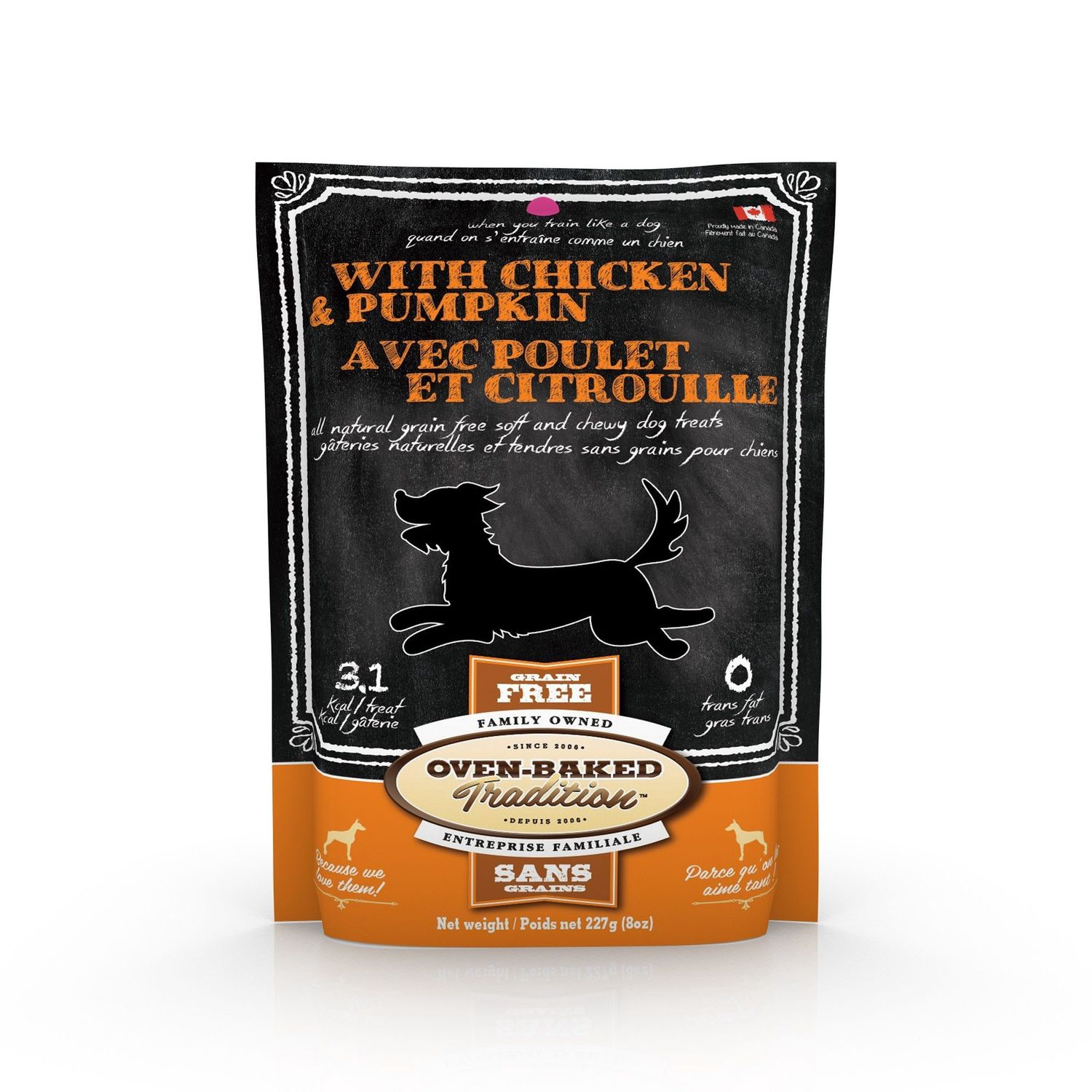 OBT - Gâteries tendres pour chiens/Poulet &amp; citrouille - 8oz