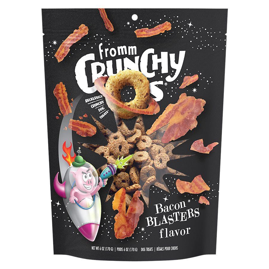 Crunchy O&#39;s - Gâterie croquante pour chien/Bacon, Format: 6oz