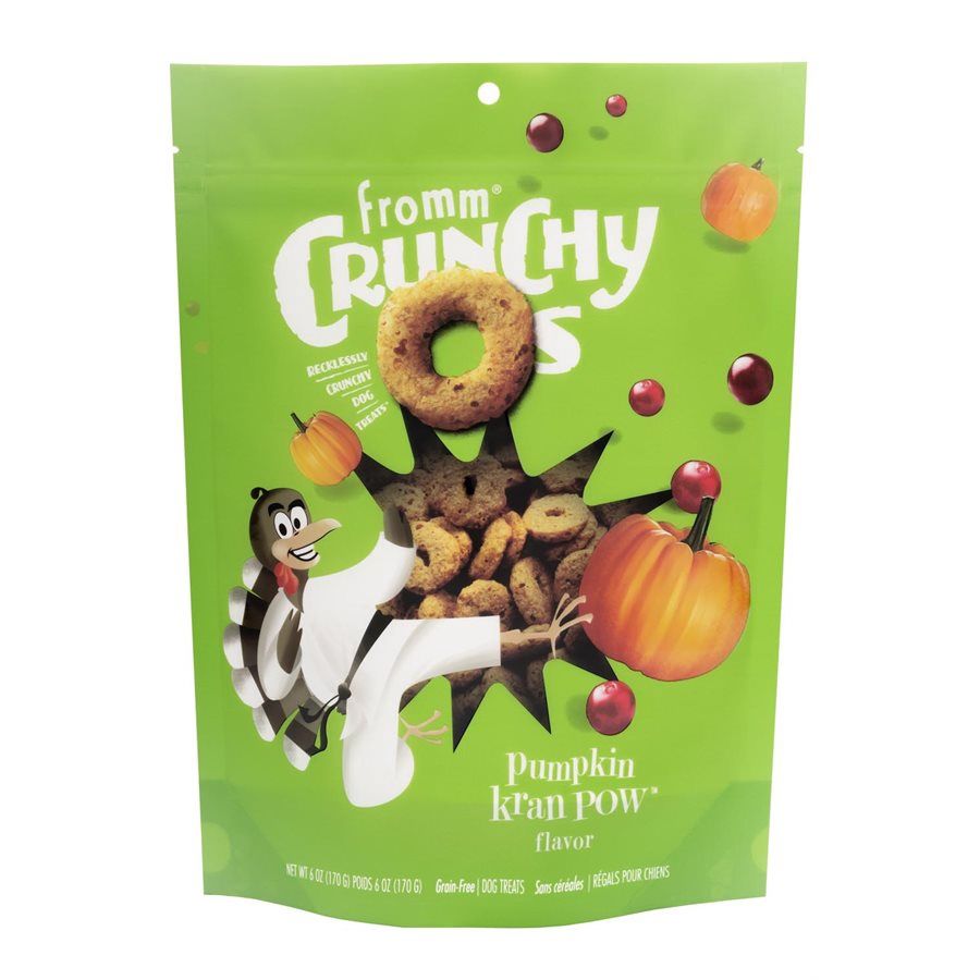 Crunchy O&#39;s - Gâterie croquante pour chien/Canneberge&amp;citrouille, Format: 6oz