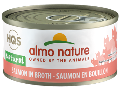 Almo Nature HQS Natural - Conserve pour chats/Saumon en bouillon - 70g