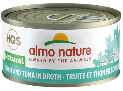 Almo Nature HQS Natural - Conserve pour chats/Truite&amp;thon au bouillon - 70g