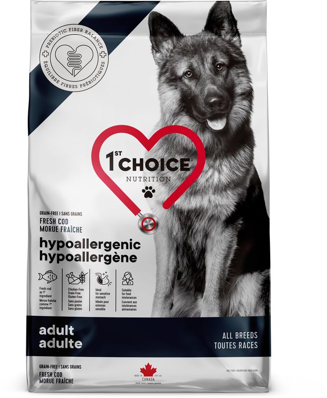 1st Choice - Nourriture hypoallergène pour chien / Morue - 11kg