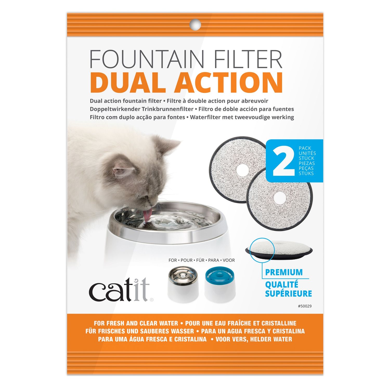 Catit - Filtre duo action pour abreuvoir 2/pqt