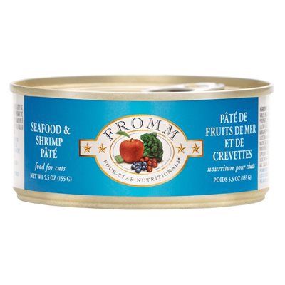 Fromm Four Star - Conserve pour chats / Pâté fruits de mer &amp; crevette - 5.5oz