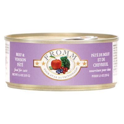 Fromm Four Star - Conserve pour chats / Pâté de boeuf et chevreuil - 5.5oz