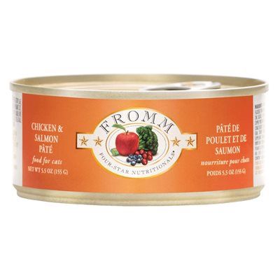 Fromm Four Star - Conserve pour chats / Pâté de poulet &amp; saumon - 5.5oz