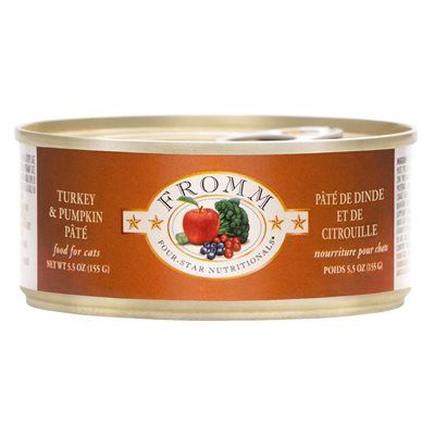 Fromm Four Star - Conserve pour chats / Pâté de dinde &amp; citrouille - 5.5oz