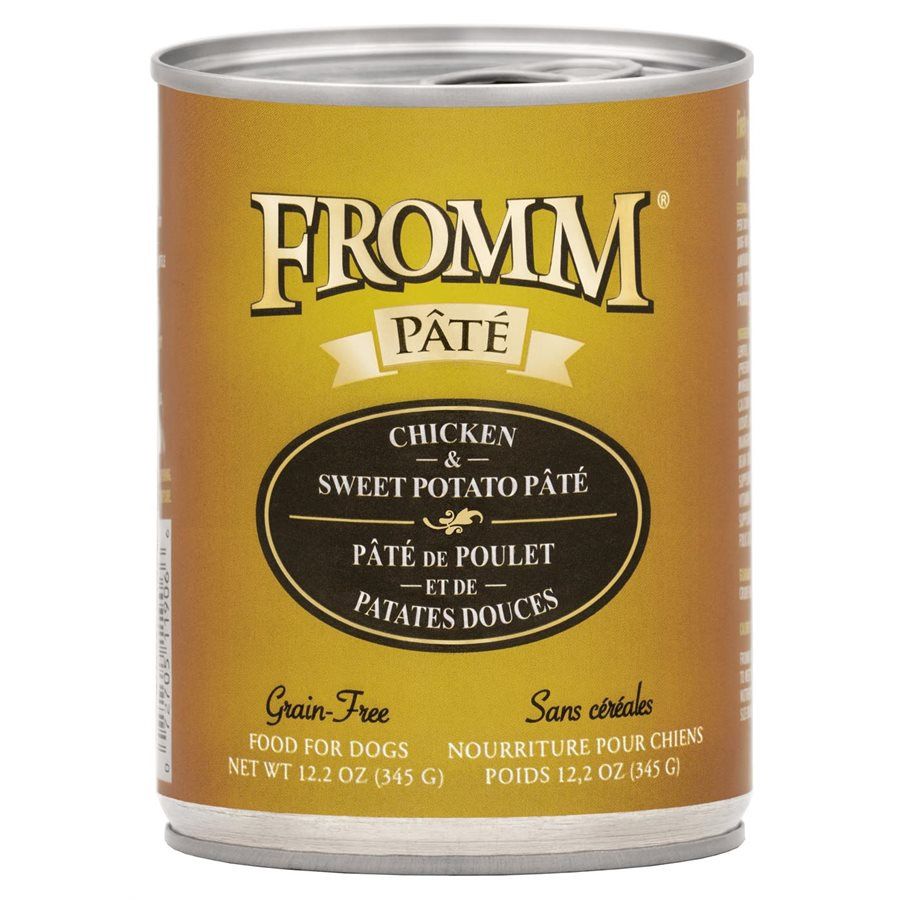Fromm Four Star - Conserve pour chiens / Pâté de Poulet &amp; patates douces sans grain - 12oz