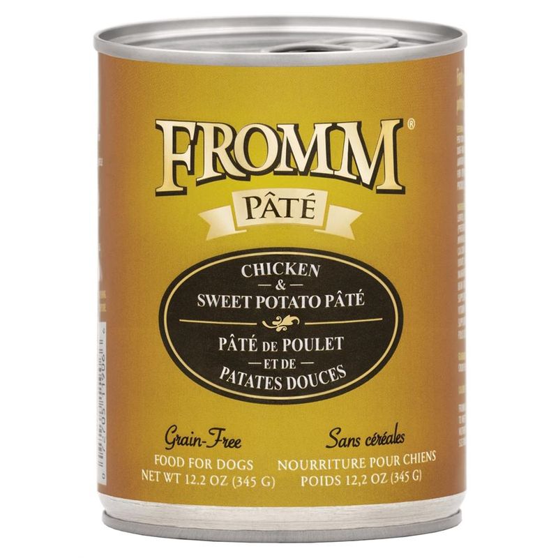 Fromm Four Star - Conserve pour chiens / Pâté de Poulet &amp; patates douces sans grain - 12oz