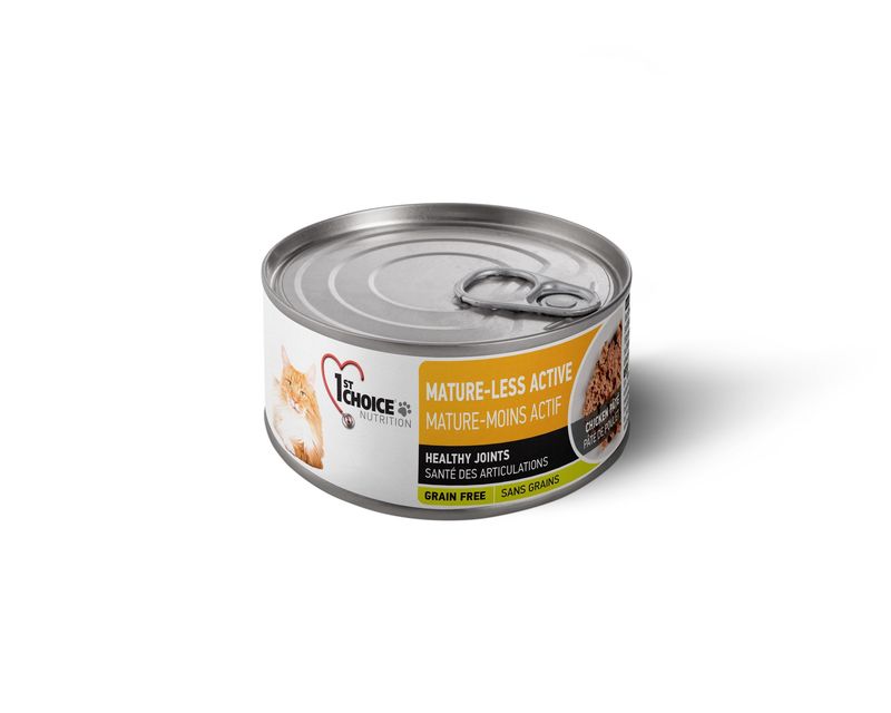 1st Choice conserve pour chat mature &amp; moins actif - Pâté de poulet / 156g