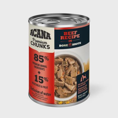 Acana - Nourriture humide pour chien - Bœuf avec bouillons d&#39;os / 363g