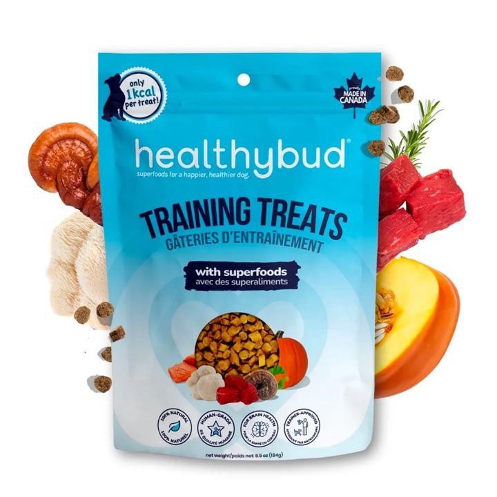 Healthy Bud - Gâteries d&#39;entraînement au bœuf avec superaliments / 184g