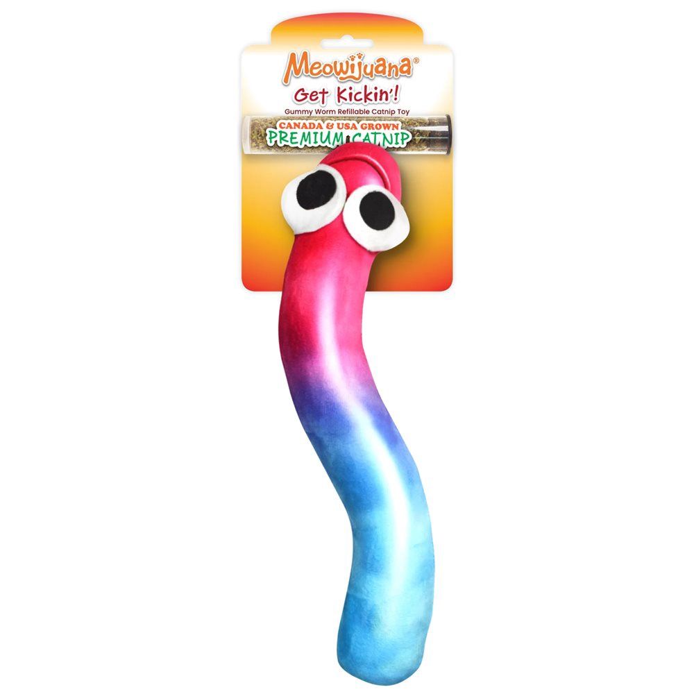 Meowijuana Get Kicking - Jouet pour chat / Ver Jujube 13 po