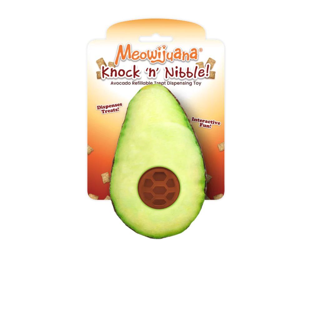 Meowijuana Knock n Nibble - Jouet distributeur pour chat / Avocat 5 po