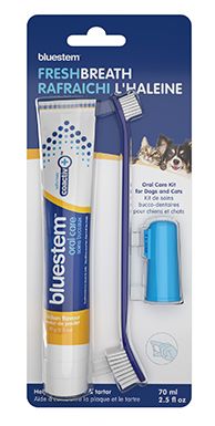Bluestem Trousse de soins dentaires pour chiens et chats - Saveur de poulet